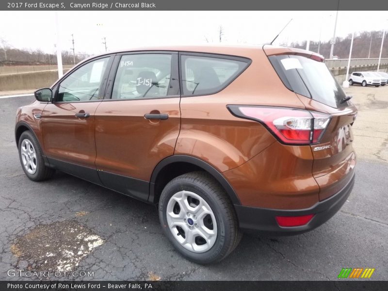 Canyon Ridge / Charcoal Black 2017 Ford Escape S