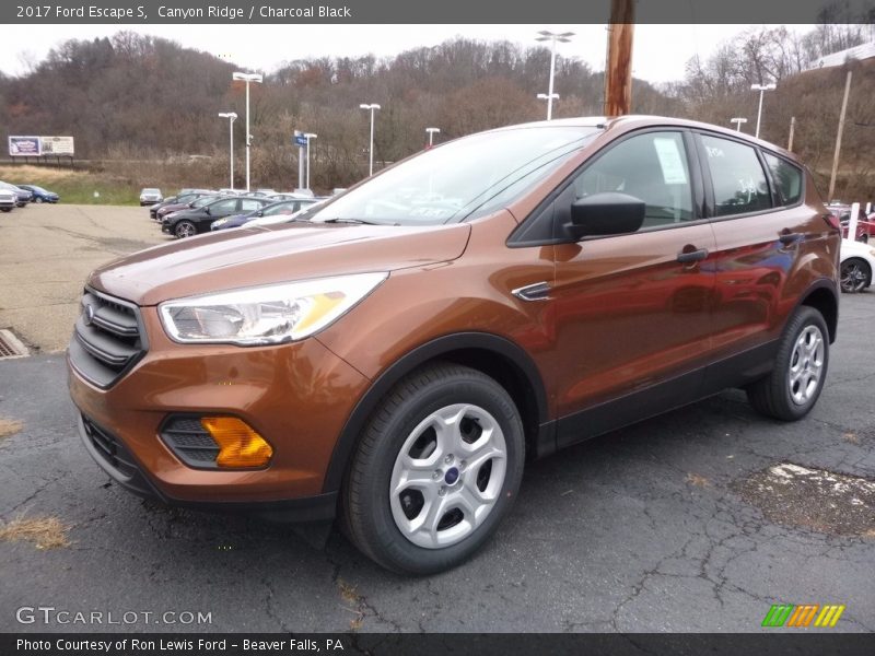 Canyon Ridge / Charcoal Black 2017 Ford Escape S