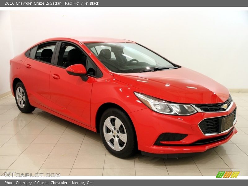 Red Hot / Jet Black 2016 Chevrolet Cruze LS Sedan