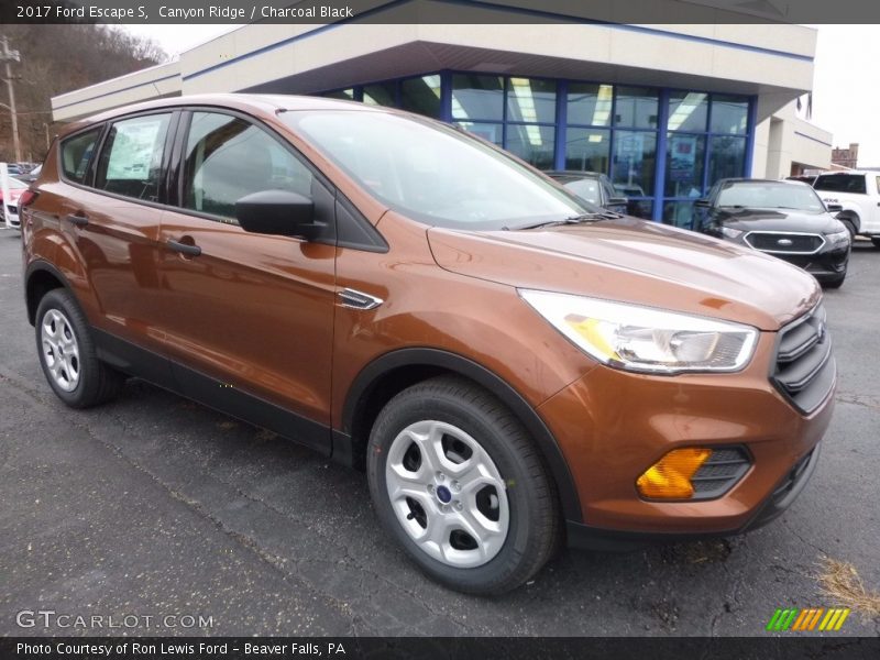 Canyon Ridge / Charcoal Black 2017 Ford Escape S