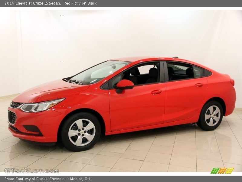 Red Hot / Jet Black 2016 Chevrolet Cruze LS Sedan