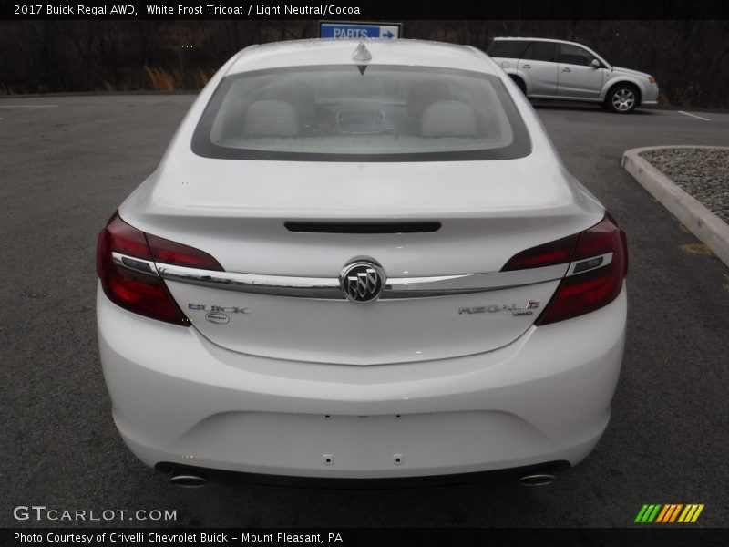 White Frost Tricoat / Light Neutral/Cocoa 2017 Buick Regal AWD