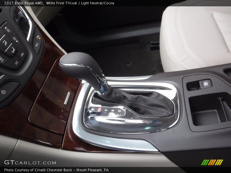 White Frost Tricoat / Light Neutral/Cocoa 2017 Buick Regal AWD