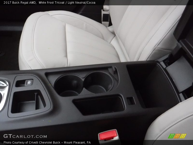 White Frost Tricoat / Light Neutral/Cocoa 2017 Buick Regal AWD