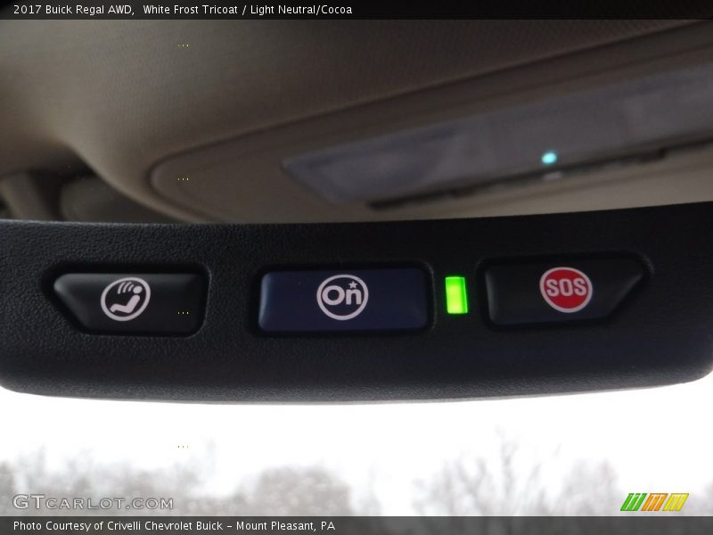 White Frost Tricoat / Light Neutral/Cocoa 2017 Buick Regal AWD