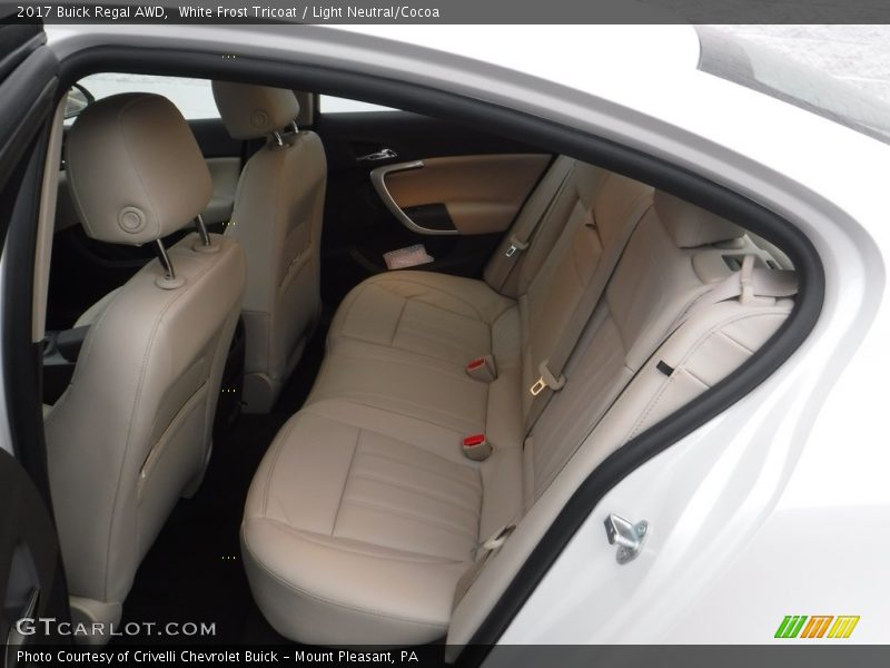 White Frost Tricoat / Light Neutral/Cocoa 2017 Buick Regal AWD