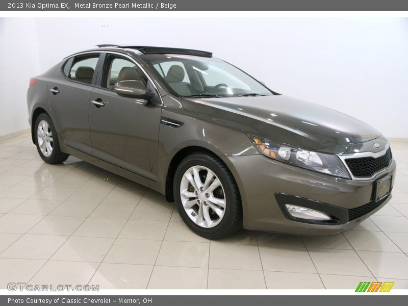 Metal Bronze Pearl Metallic / Beige 2013 Kia Optima EX