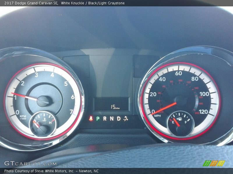 White Knuckle / Black/Light Graystone 2017 Dodge Grand Caravan SE