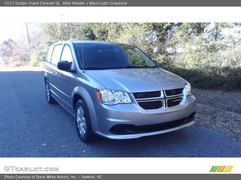 Billet Metallic / Black/Light Graystone 2017 Dodge Grand Caravan SE