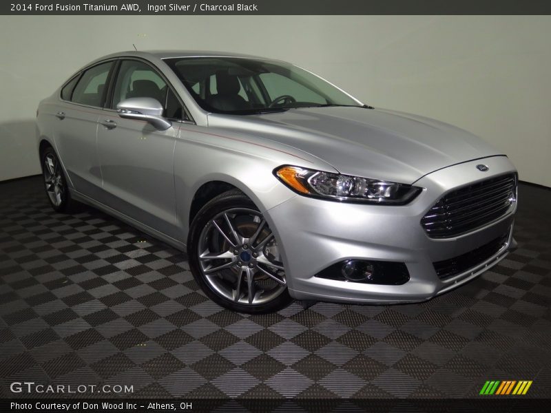 Ingot Silver / Charcoal Black 2014 Ford Fusion Titanium AWD