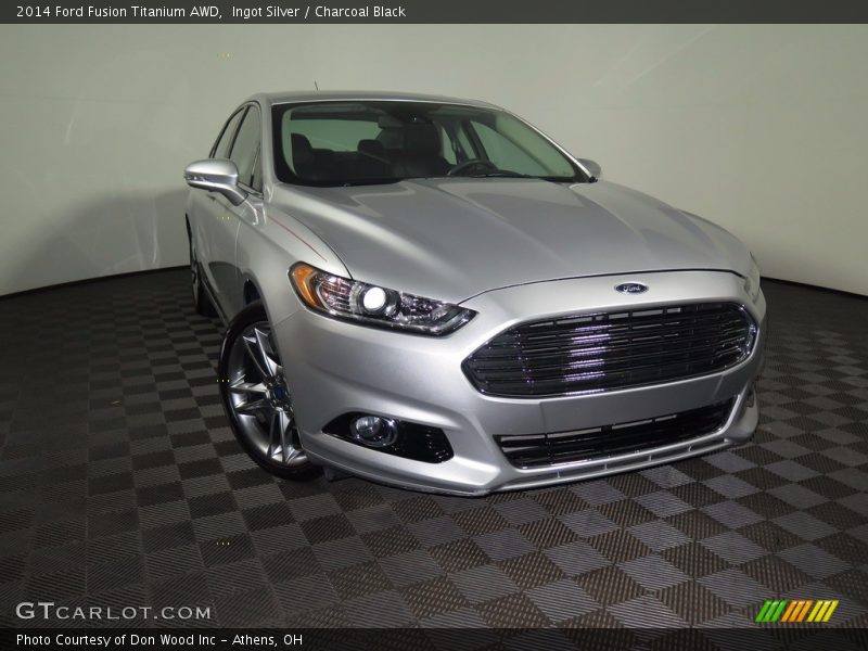 Ingot Silver / Charcoal Black 2014 Ford Fusion Titanium AWD