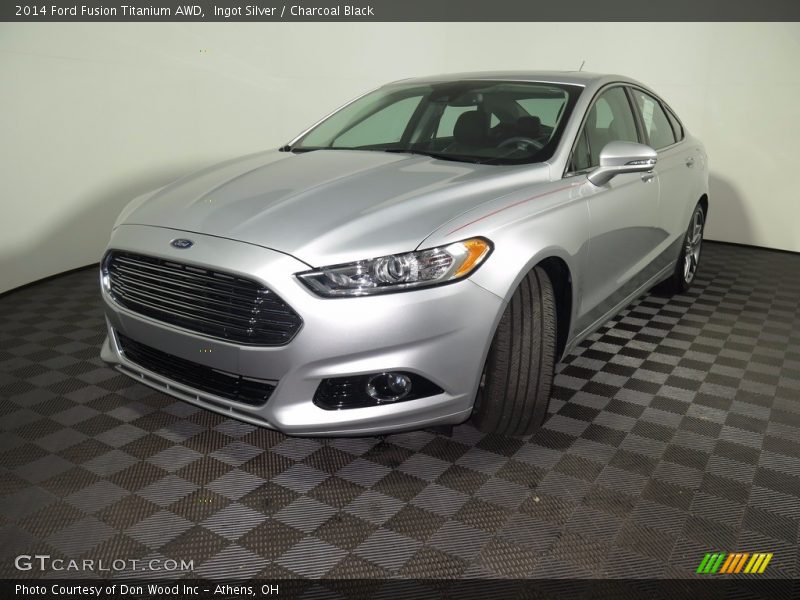 Ingot Silver / Charcoal Black 2014 Ford Fusion Titanium AWD