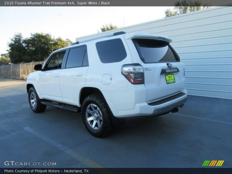 Super White / Black 2016 Toyota 4Runner Trail Premium 4x4