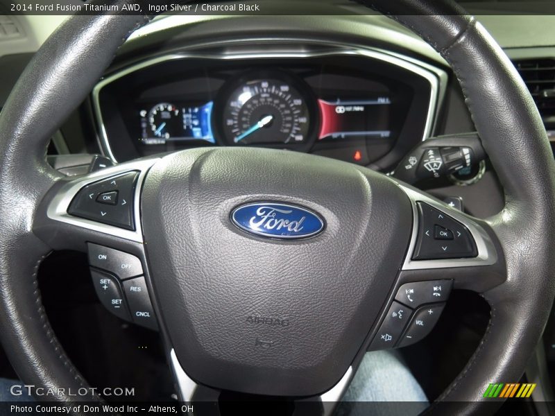 Ingot Silver / Charcoal Black 2014 Ford Fusion Titanium AWD