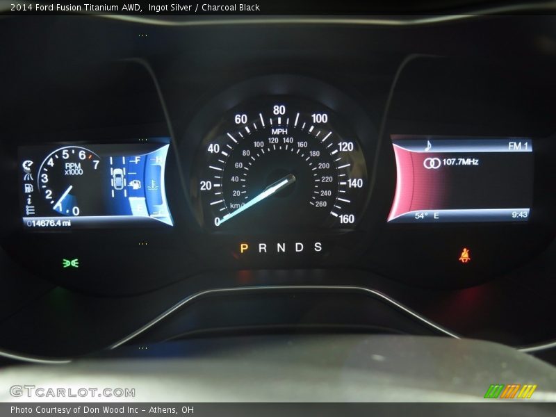 Ingot Silver / Charcoal Black 2014 Ford Fusion Titanium AWD