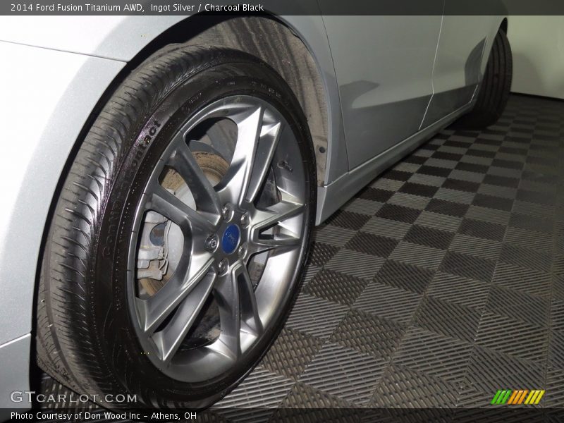 Ingot Silver / Charcoal Black 2014 Ford Fusion Titanium AWD