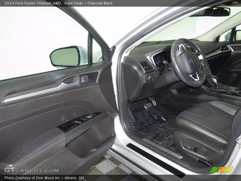 Ingot Silver / Charcoal Black 2014 Ford Fusion Titanium AWD