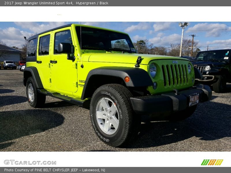 Hypergreen / Black 2017 Jeep Wrangler Unlimited Sport 4x4