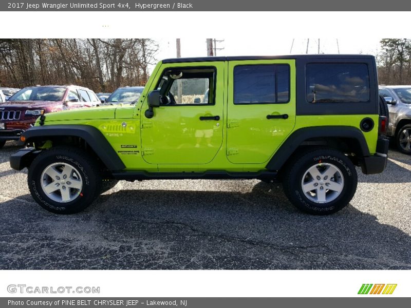 Hypergreen / Black 2017 Jeep Wrangler Unlimited Sport 4x4