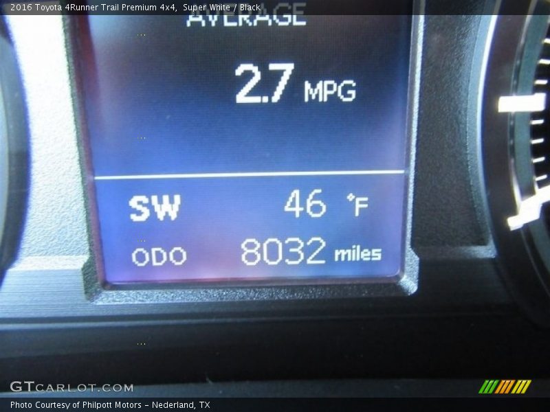 Super White / Black 2016 Toyota 4Runner Trail Premium 4x4