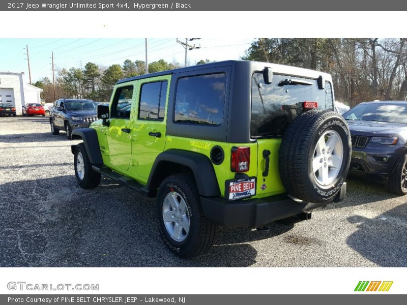 Hypergreen / Black 2017 Jeep Wrangler Unlimited Sport 4x4