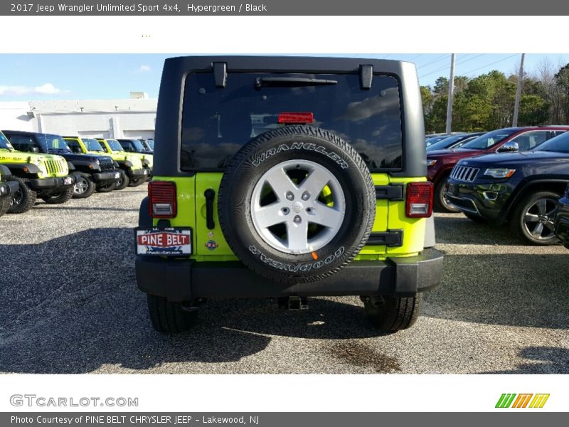 Hypergreen / Black 2017 Jeep Wrangler Unlimited Sport 4x4