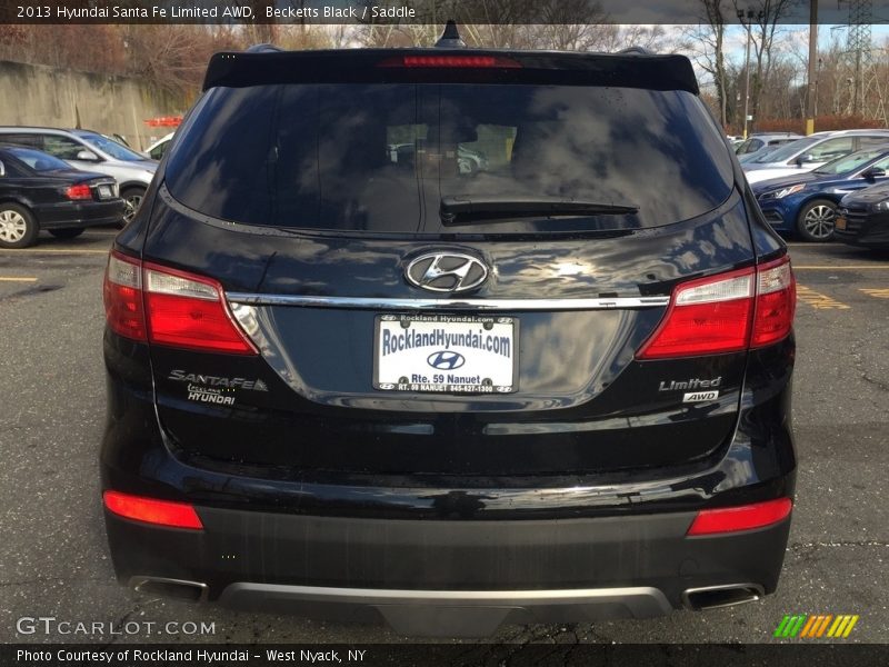 Becketts Black / Saddle 2013 Hyundai Santa Fe Limited AWD