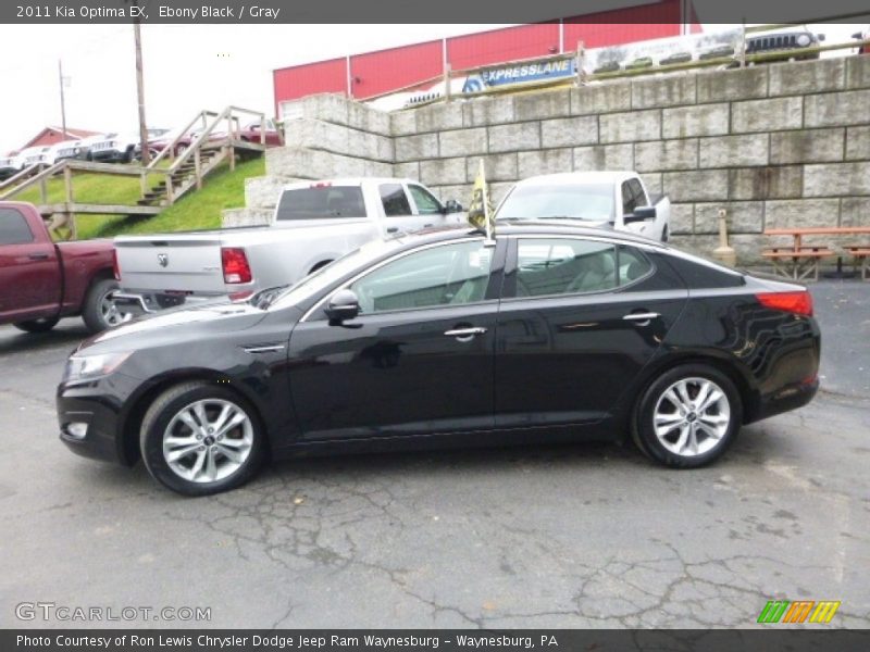 Ebony Black / Gray 2011 Kia Optima EX