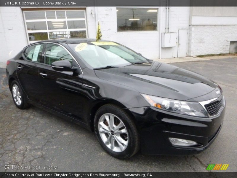 Ebony Black / Gray 2011 Kia Optima EX