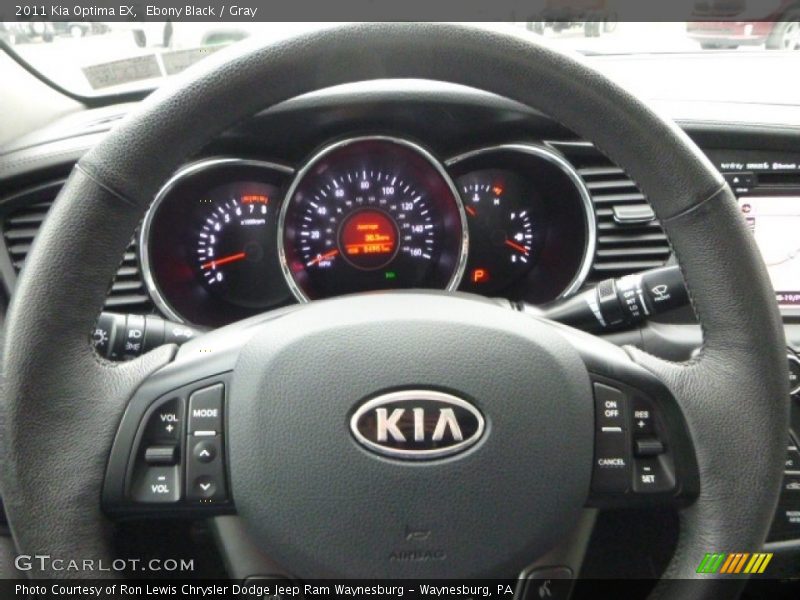 Ebony Black / Gray 2011 Kia Optima EX