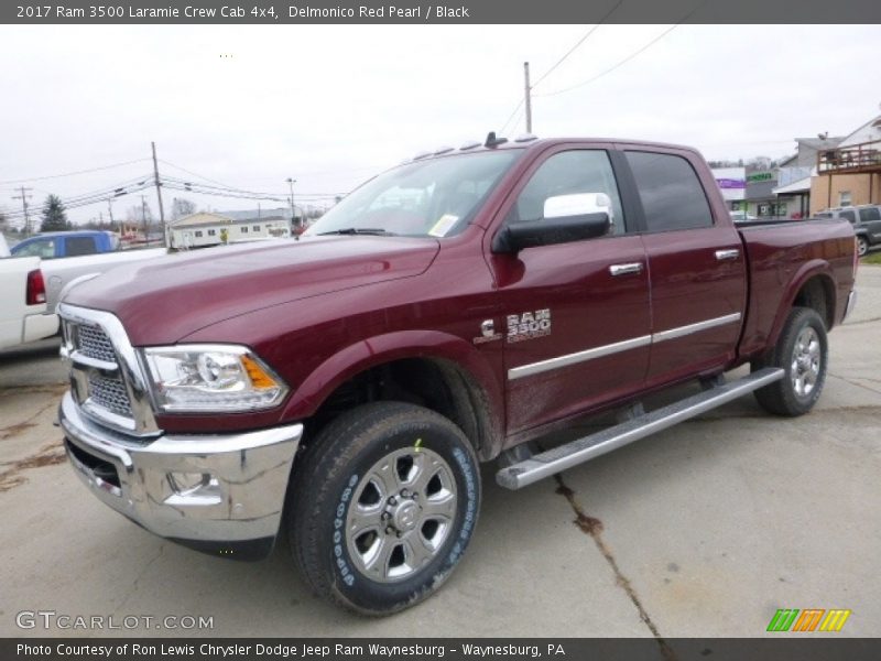 Delmonico Red Pearl / Black 2017 Ram 3500 Laramie Crew Cab 4x4