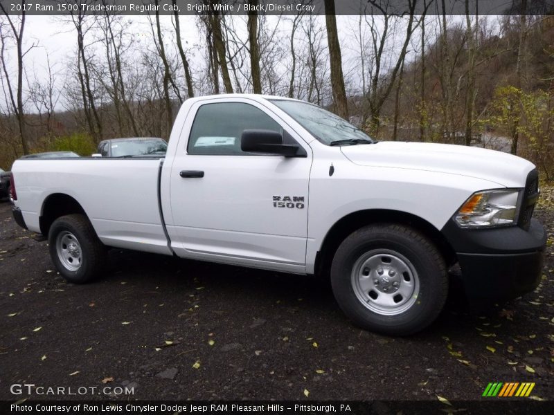 Bright White / Black/Diesel Gray 2017 Ram 1500 Tradesman Regular Cab