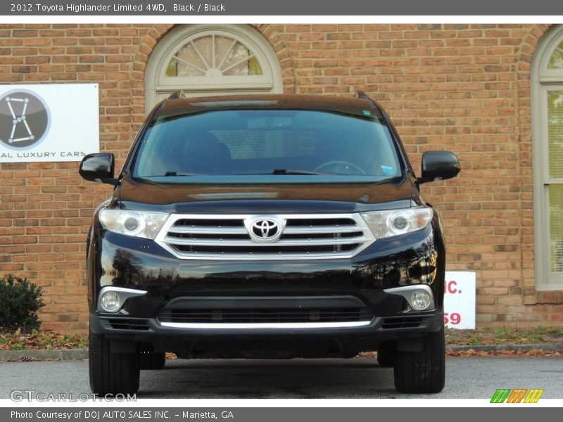 Black / Black 2012 Toyota Highlander Limited 4WD