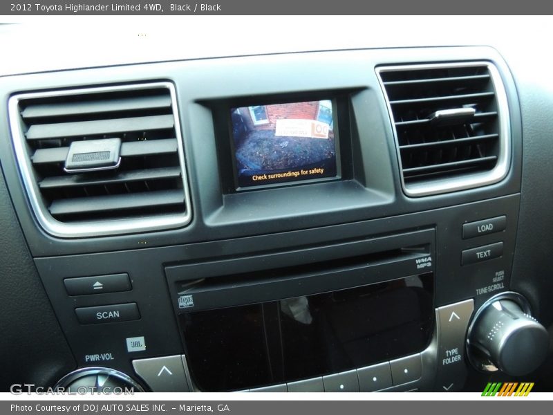 Black / Black 2012 Toyota Highlander Limited 4WD