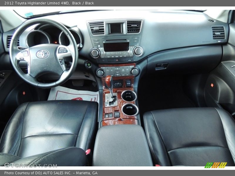 Black / Black 2012 Toyota Highlander Limited 4WD