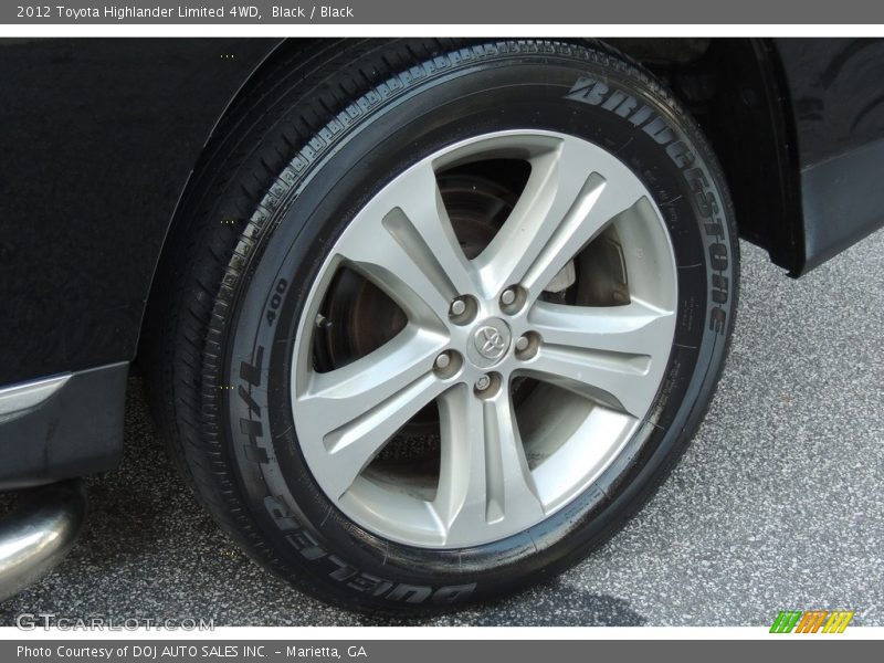 Black / Black 2012 Toyota Highlander Limited 4WD
