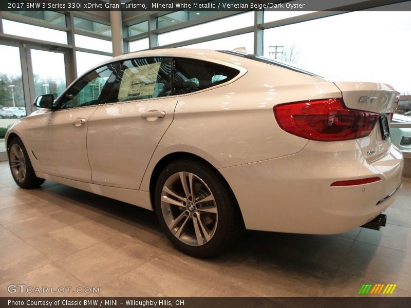 Mineral White Metallic / Venetian Beige/Dark Oyster 2017 BMW 3 Series 330i xDrive Gran Turismo