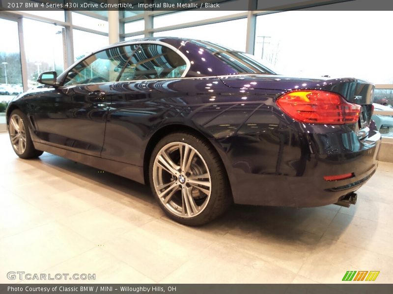 Imperial Blue Metallic / Black 2017 BMW 4 Series 430i xDrive Convertible
