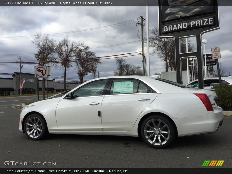 Crystal White Tricoat / Jet Black 2017 Cadillac CTS Luxury AWD