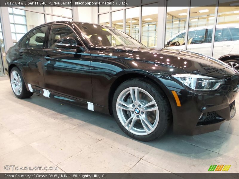 Black Sapphire Metallic / Black 2017 BMW 3 Series 340i xDrive Sedan