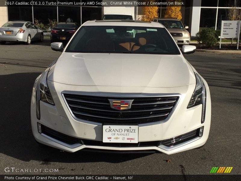 Crystal White Tricoat / Cinnamon/Jet Black 2017 Cadillac CT6 3.0 Turbo Premium Luxury AWD Sedan