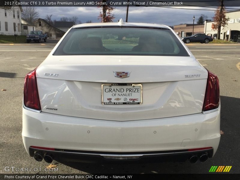 Crystal White Tricoat / Cinnamon/Jet Black 2017 Cadillac CT6 3.0 Turbo Premium Luxury AWD Sedan