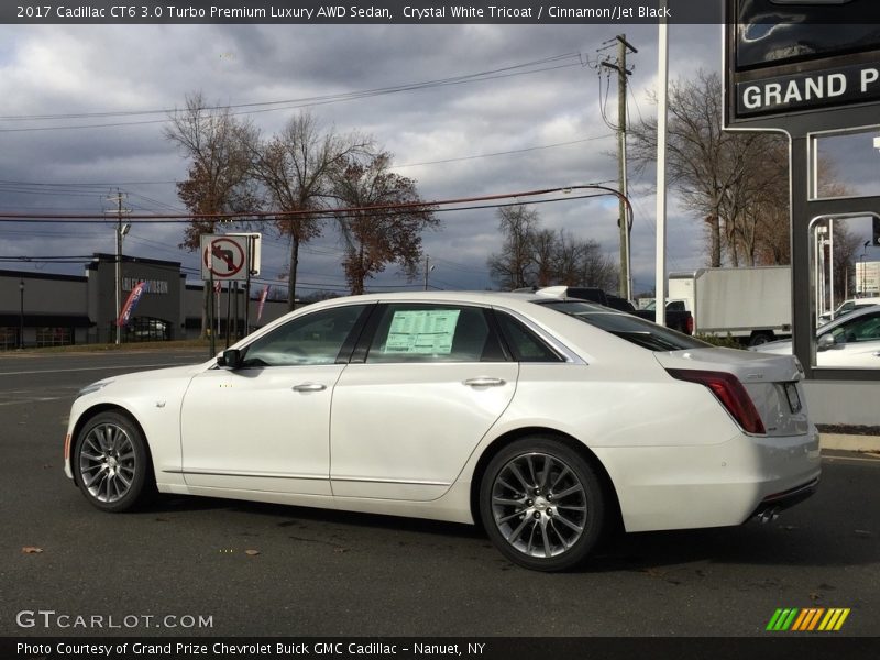 Crystal White Tricoat / Cinnamon/Jet Black 2017 Cadillac CT6 3.0 Turbo Premium Luxury AWD Sedan