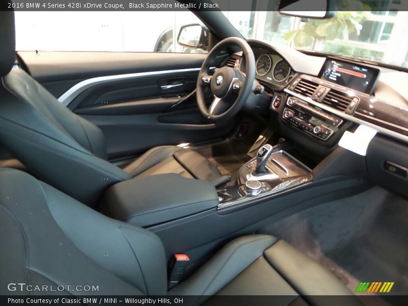 Black Sapphire Metallic / Black 2016 BMW 4 Series 428i xDrive Coupe