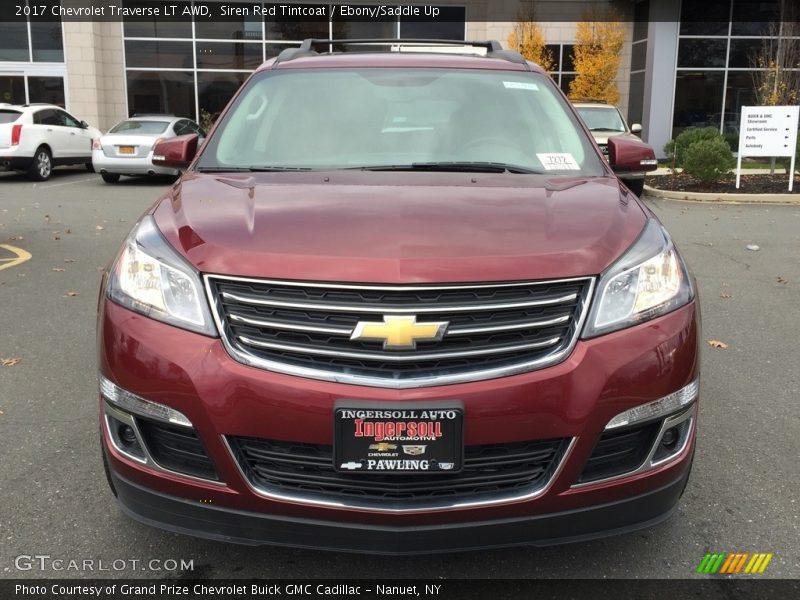 Siren Red Tintcoat / Ebony/Saddle Up 2017 Chevrolet Traverse LT AWD