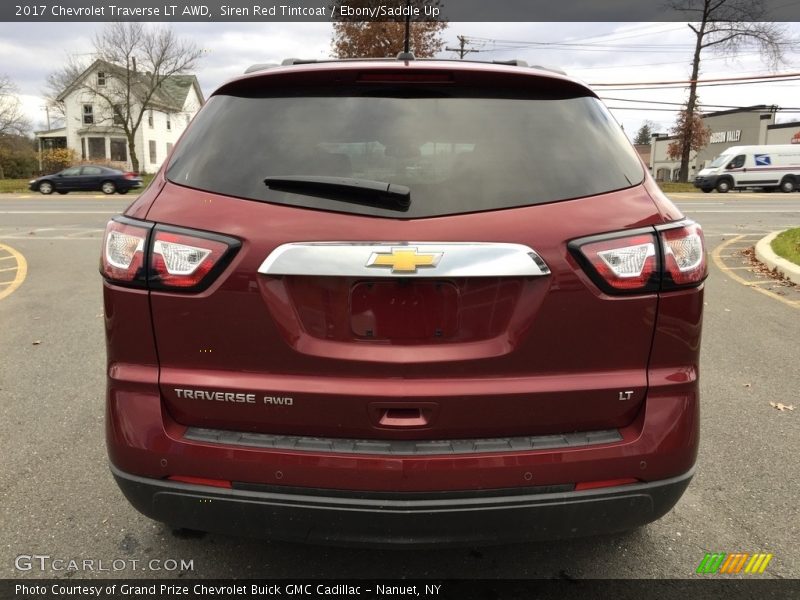 Siren Red Tintcoat / Ebony/Saddle Up 2017 Chevrolet Traverse LT AWD