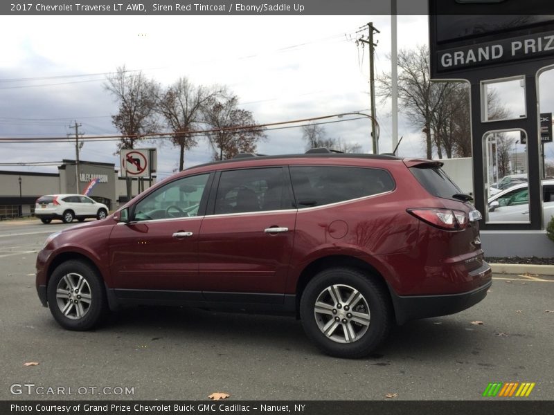 Siren Red Tintcoat / Ebony/Saddle Up 2017 Chevrolet Traverse LT AWD