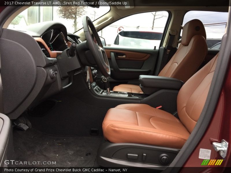 Siren Red Tintcoat / Ebony/Saddle Up 2017 Chevrolet Traverse LT AWD