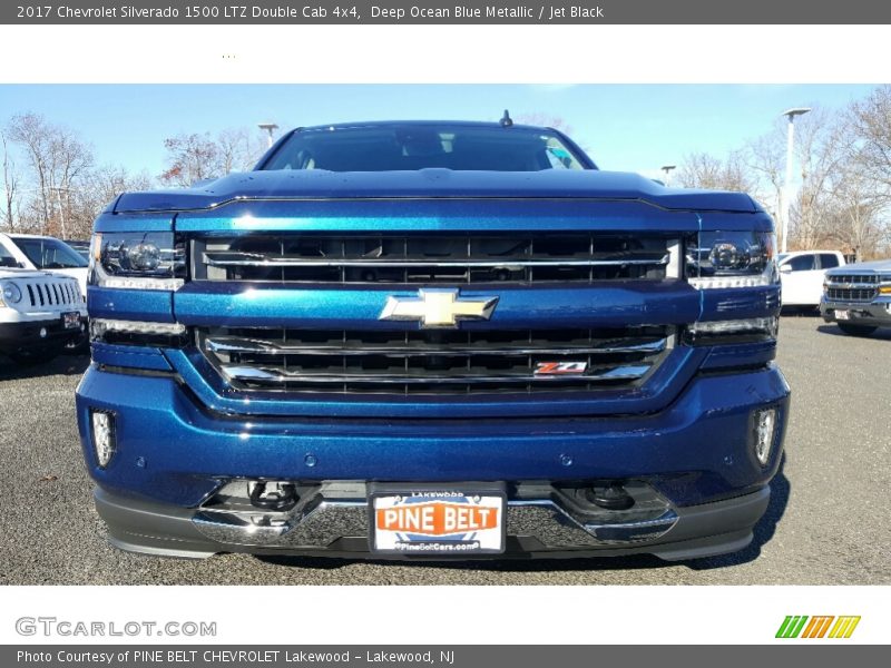 Deep Ocean Blue Metallic / Jet Black 2017 Chevrolet Silverado 1500 LTZ Double Cab 4x4