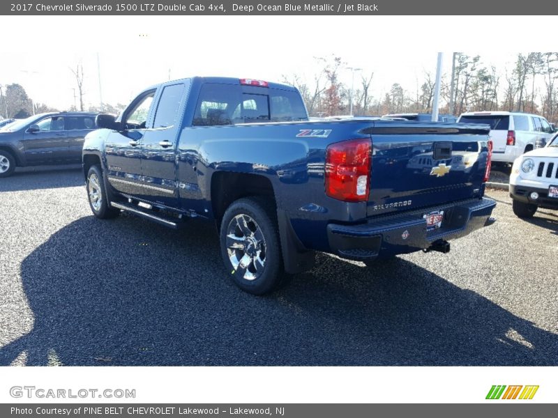 Deep Ocean Blue Metallic / Jet Black 2017 Chevrolet Silverado 1500 LTZ Double Cab 4x4
